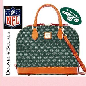 NFL NEW YORK JETS FOOTBALL DOONEY & BOURKE SATCHEL CROSSBODY BAG FAN / TAILGATE